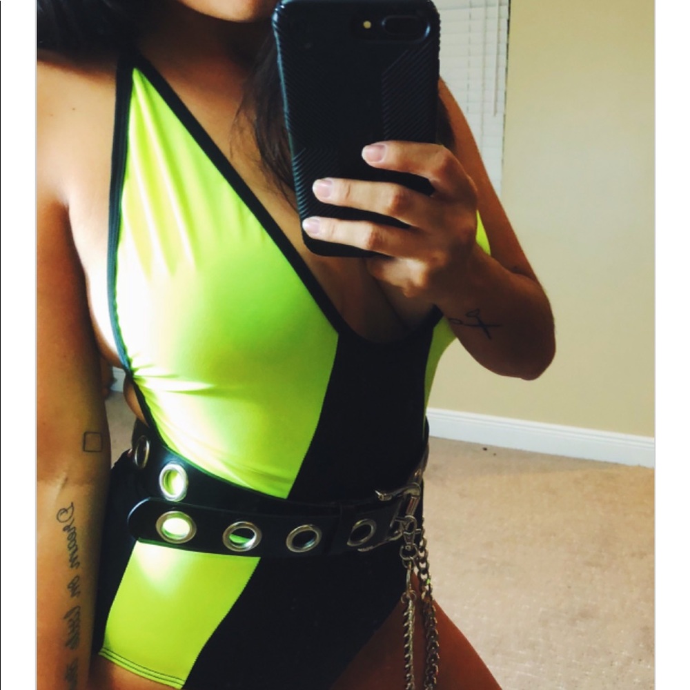 Rhythm body suit - neon skies